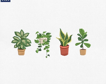 Plant Embroidery Design, Gardening Machine Embroidery File, Crazy Plant Lady Design, Plant Mom, Plant Lover, Instant Download