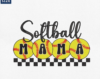 Mama Softball Embroidery File, Softball Embroidery Design, Mama Embroidery, Gameday Embroidery File, Sports Mom Design, Instant Download