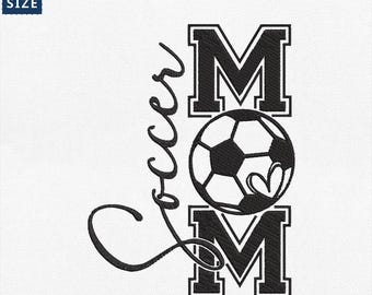 Soccer Mom Vertical Embroidery Design, Soccer Mama embroidery, Fall Season Gift, Gameday Machine File, Sports Mom Design, Instant Download