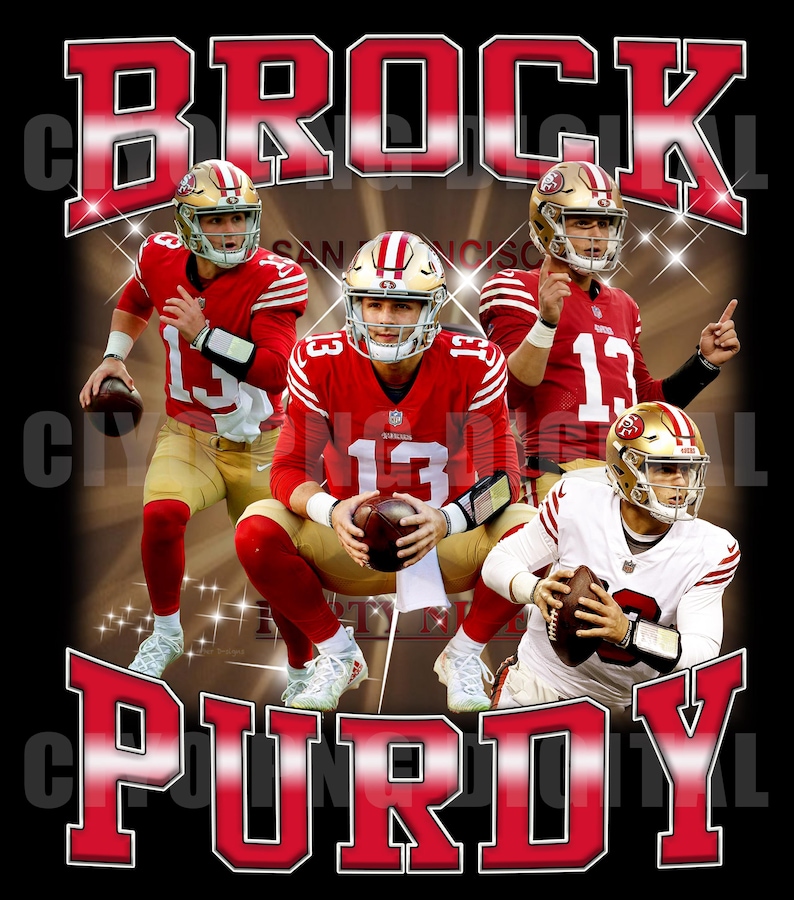 Brock Purdy PNG, Digital Tshirt Design. PNG File,digital PNG File - Etsy