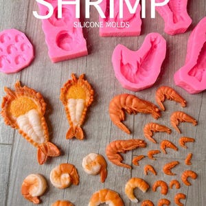 Silicone mold, shrimp, river shrimp