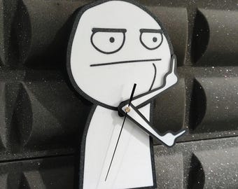 Funny Meme Middle Finger Wall Clock Office Humor Decor Bold Meme Inspired Middle Finger Wall Art Clock