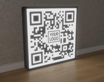 Custom QR Code LED Panel Lightbox – Announce Your Business, Webpage, or Socials with Style