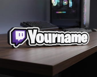 Custom Streamer Name Led Illuminated Lightbox Sign - Personalized Streaming Name Gift Night Light