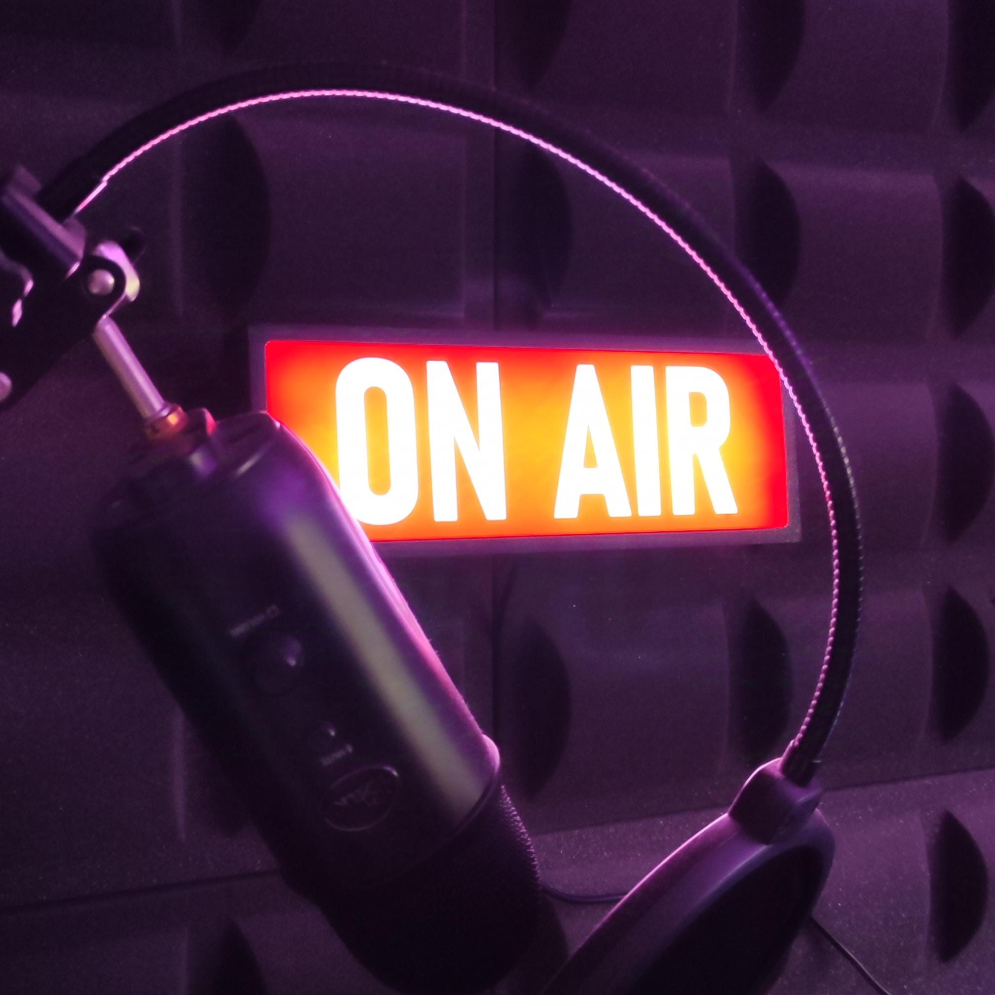 On Air Radio Mikrofon Aufnahme LED Neonlicht Schild für Studio Bar Clubraum On Air Radio Mikrofon Aufnahme LED Neonlicht Schild für Studio Bar Clubraum