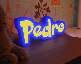 Custom Pokemon Name Led Illuminated Lightbox Sign - Personalized Pokemon Name Gift Pokemon Theme Night Light Customized Gift Kids Room