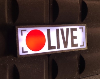 LIVE Stream Sign – Illuminated Broadcast Sign for Twitch Streamers YouTube Live Sign Gaming Streams Content Creation Home Studio Decor Lamp