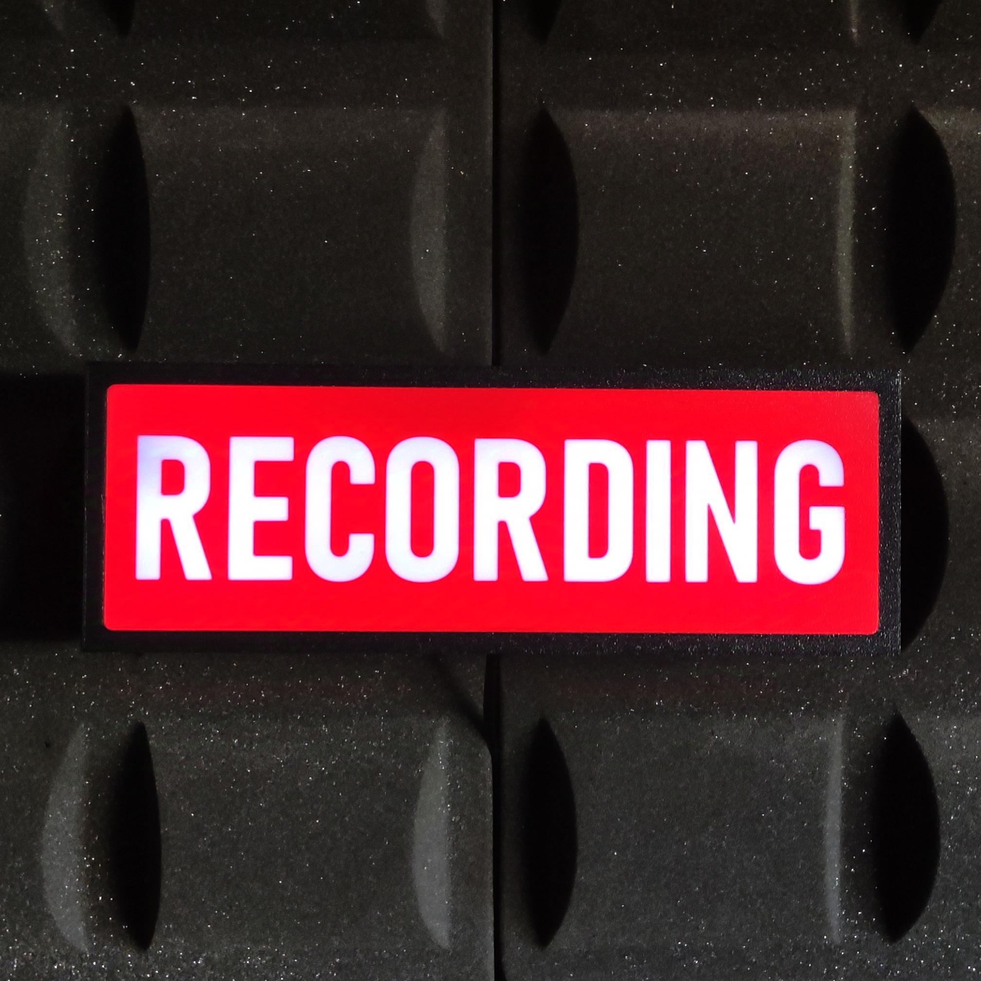 RECORDING LED Wall Studio Sign – Illuminated Broadcast Sign for Radio ...