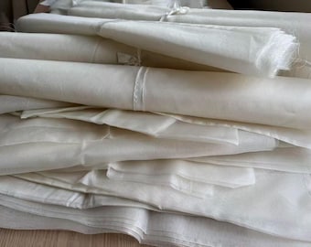 100% Silk Organza Undyed Remnants - Sheer & Dyeable - 44 Inches Wide, Assorted Lengths