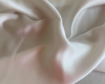 アイボリーシルクサテン生地、19 mm、ウェディングドレス用シルク
