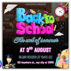 Dépliant de réservation de bricolage pour la rentrée scolaire, Flyer de promotions de la rentrée scolaire, Flyer d'offres pour amener un ami, maquillage, coiffure, cils, ongles, modèle de toile de bricolage
