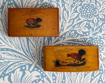 Tabaqueras antiguas de Mauchline Ware - Recuerdo victoriano inglés-escocés de la década de 1850