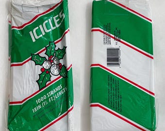 Espumillón de carámbanos para árbol de Navidad - Sellado en caja, hecho en Tailandia