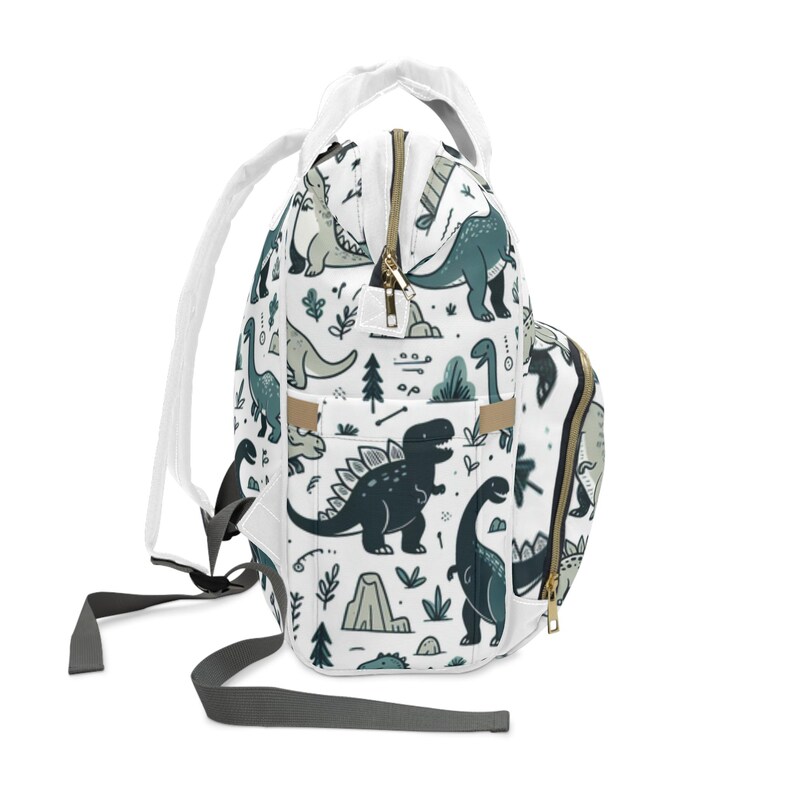 Dinosaur Backpack: Kids Travel Diaper Bag, 1200D Nylon image 3