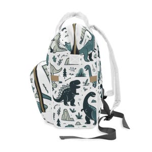 Dinosaur Backpack: Kids Travel Diaper Bag, 1200D Nylon image 2