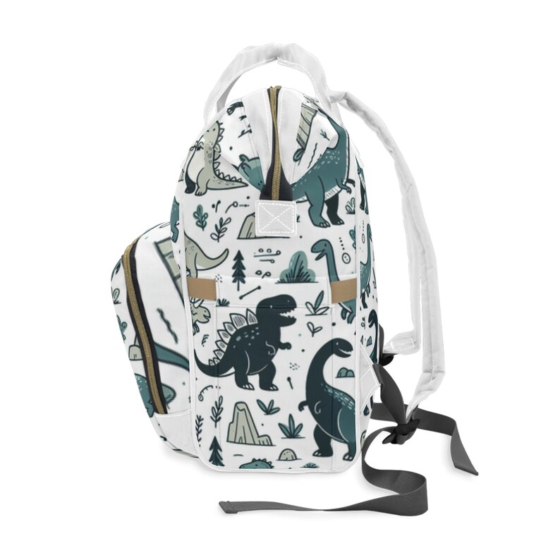 Dinosaur Backpack: Kids Travel Diaper Bag, 1200D Nylon image 2