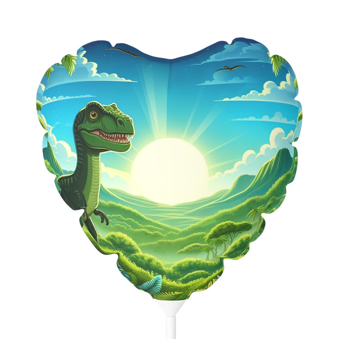 Balloon Set, Dinosaur Party Decor, Round and Heart-shaped Balloon, 11 ...