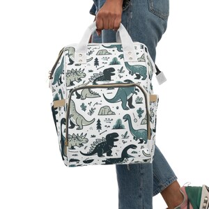 Dinosaur Backpack: Kids Travel Diaper Bag, 1200D Nylon image 6