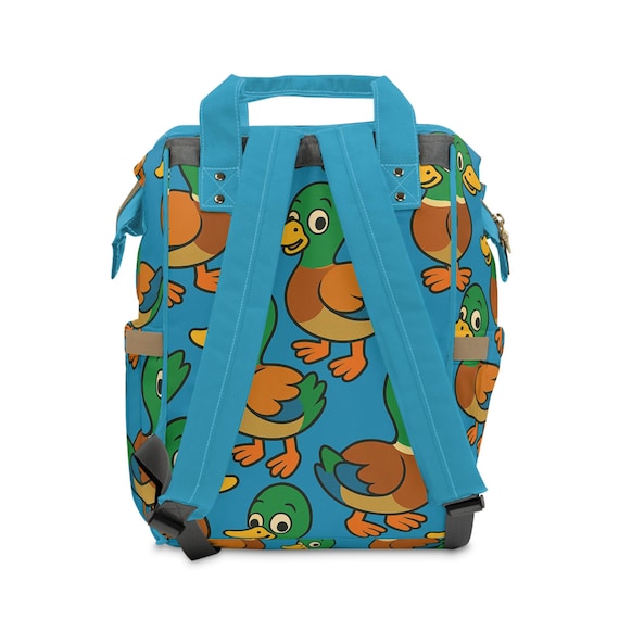 Zaino per pannolini con stampa di paperelle: borsa impermeabile in