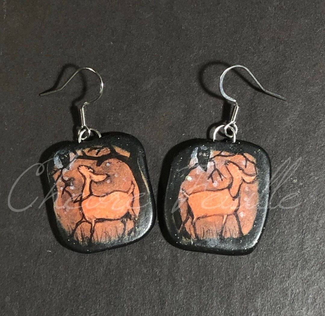 Dairy Goat Jewelry Spooking At The Owls In The Moonlight Etsy