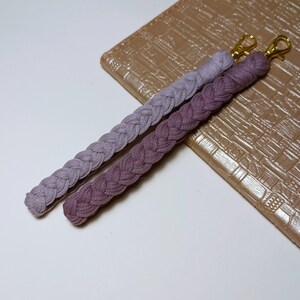 Keychain Wristlet purple Minimalist macrame Keychain Wristlet Boho Wristlet Cute Keychain Wristlet charm, Mother&#39;s Day Gift, Gift for girl