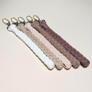 Llavero Boho para la muñeca, llavero con cordón para la muñeca hecho a mano en macramé