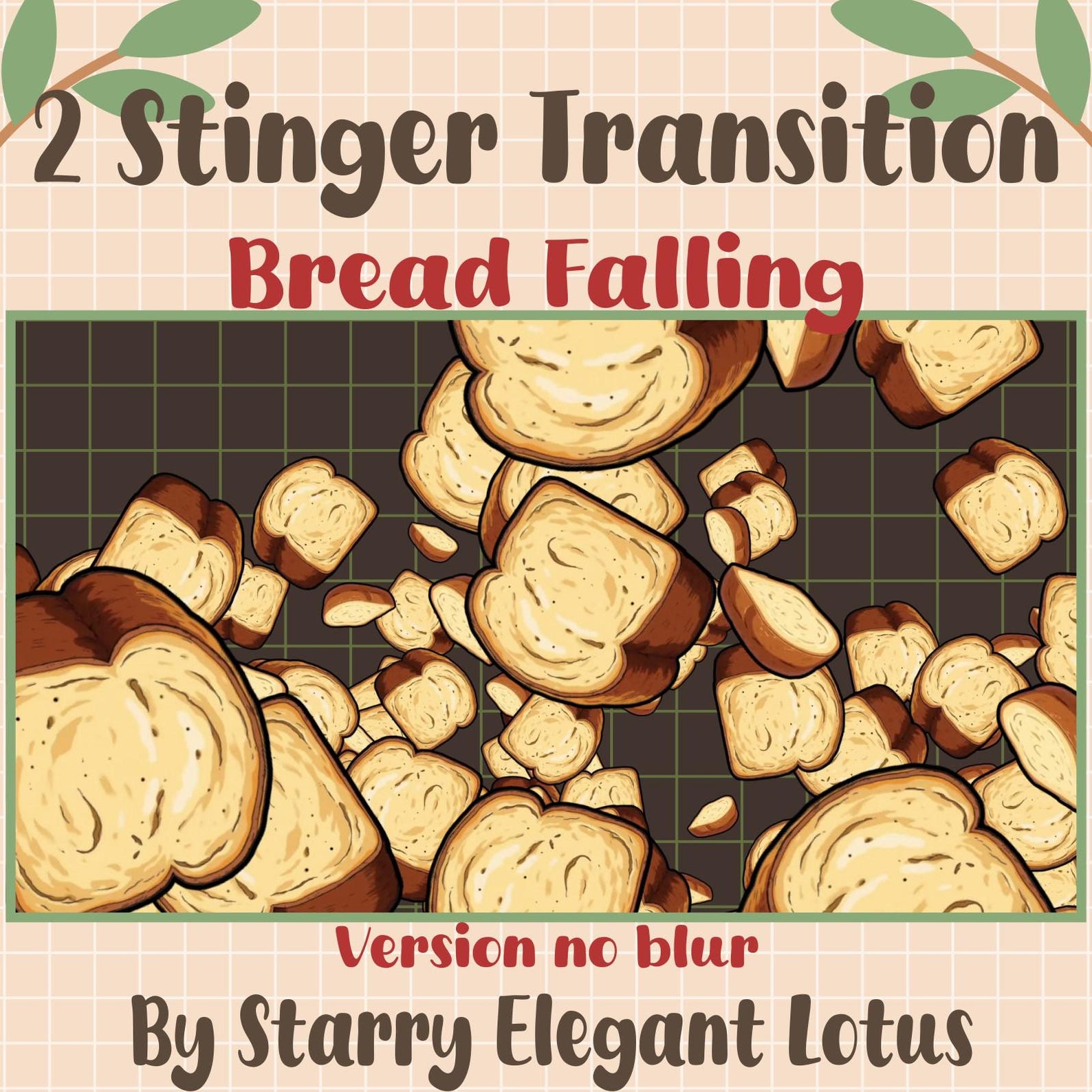 Kawaii Bread Falling Twitch Animated Stinger Transition, Toast Bread ...