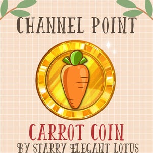 Carrot Channel Point, Carrot Gold Coin Emotes, Vegetable Sub Bit Badge Stream Asset, Easter Twitch Overlay Discord Youtube Gif Kick Mixer...