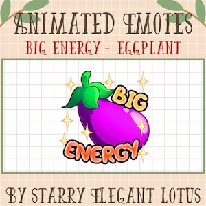 Purple Eggplant Animated Emotes, Big Energy Stream Emoji, PP Joke Badges Twitch, Funny Eggplant Pepe Meme Discord Youtube Kick Mixer, Tiktok