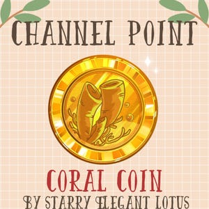 Gold Sea Coral Twitch Channel Punkte , Kawaii Ocean Plant Münzen Emote, Sub Bit Badge Stream Access Twitch Overlay Discord Youtube Kick Mixer