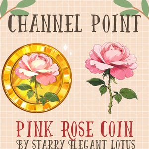 3 Rose Golden Channel Point Icon, Love Coin Emote Rewards, Roses Flower Sub Bit Badge Stream Asset Twitch Overlay Discord Youtube Kick Mixer