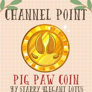 Puntos de canal de Twitch de Pata de Cerdo Dorada, Emote de Monedas de Patas de Cerdo Kawaii, Insignia de Sub Bit, Recurso de Transmisión, Superposición de Twitch, Discord, Youtube, Kick Mixer