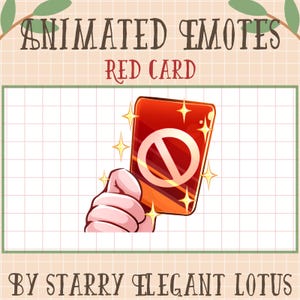 Emotes animés cartons rouges interdits, émoticônes de diffusion en streaming carton rouge, badge Money Sub Bit Twitch, mixage de kick Youtube Channel Point Discord, Tiktok