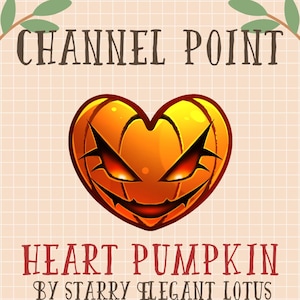 Scary Heart Pumpkin Channel Point, Halloween Coin Emote, Sub Bit Badge Stream Asset, Spooky Twitch Overlay Discord Youtube Gif Kick Mixer
