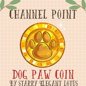Gold Dog Paw Channel Point, Yellow Paw Coin Emote, Toe Sub Bit Badge Stream Asset, Cute Paw Twitch Overlay Discord Youtube Gif Kick Mixer