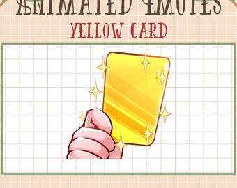 Geanimeerde FIFA Yellow Card-emotes, voetbal voetbal Sportstream-emotes, subbit-badge Twitch Channel Point Discord Youtube Kick Mixer, Tiktok
