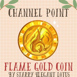 Kanalpunkt för guldmagisk flamma, gul mynt-emote, strömningsresurs för Andeeld, Twitch-overlay, Discord Youtube Gif Kick Mixer