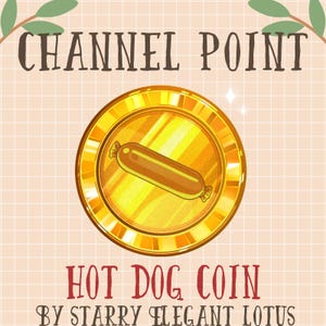 Gold Hot Dogs Channel Point Icon, Sausage Emote, BBQ Fast Food Pork Sub Bit Badge Stream Asset Twitch Overlay Discord Youtube Gif Kick Mixer