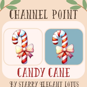 Cute Christmas Candy Cane Channel Point, Cookie Twitch Emotes, Red/Green Candy Sub Bit Badge Stream Asset, Noel, Thanksgiving Twitch Overlay