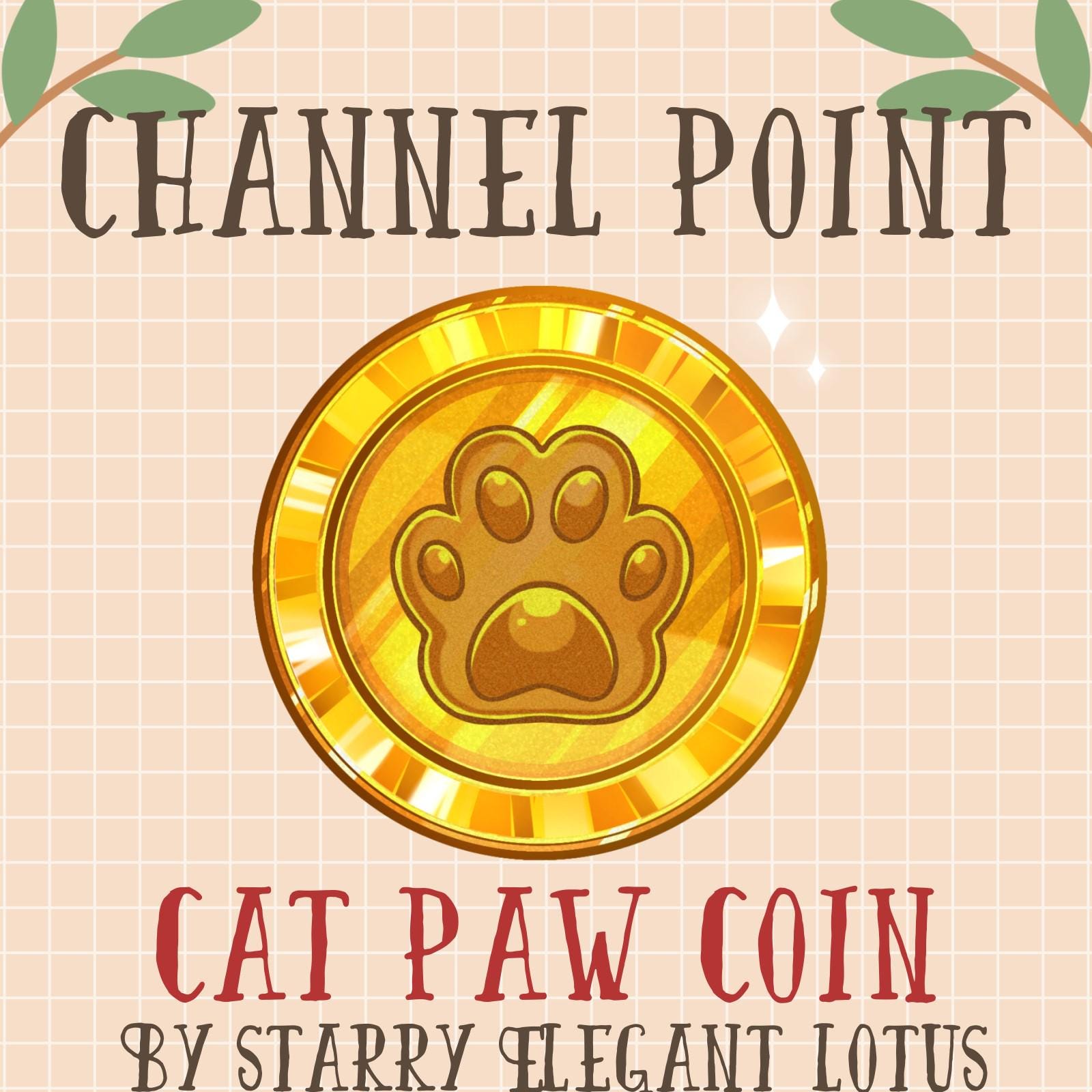 金色の猫の足跡チャンネルポイント、黄色いコインのエモート、子猫の足跡サブビットバッジストリームアセット、かわいい足跡TwitchオーバーレイDiscord  Youtube Gif Kick Mixer - Etsy 日本