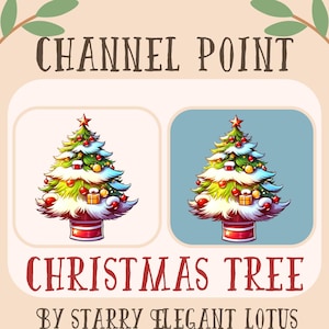 Cute Christmas Pine Tree Channel Point, Red/Green Xmas Tree Twitch Emotes, Sub Bit Badge Stream Asset, Noel, Thanksgiving Twitch Overlay