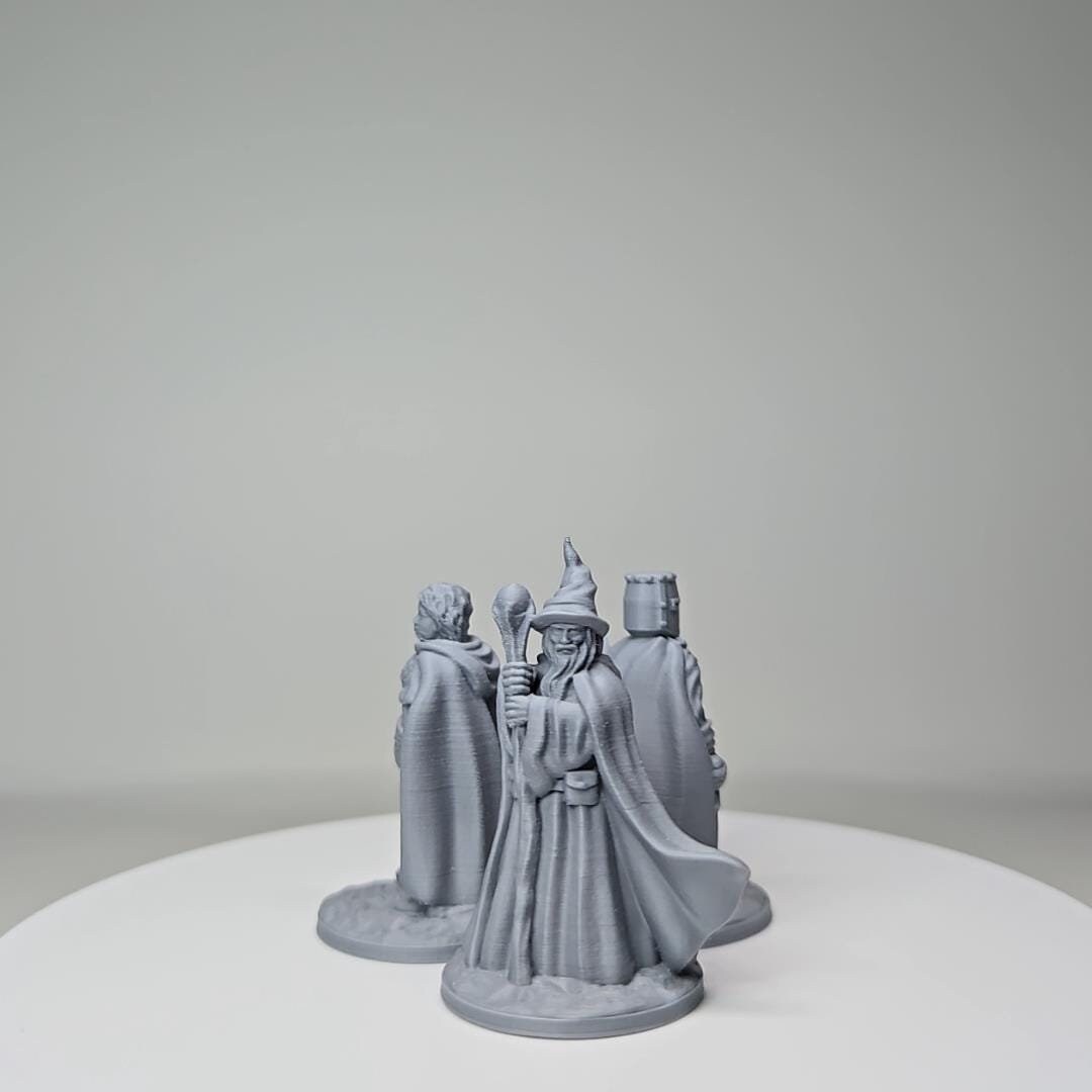 Fighter, Wizard, Ranger (party) Table Top Miniatures - 3 High Quality ...