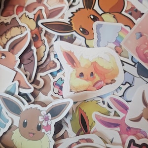 Eeevee Mystery Pack of Stickers Eeveelution Random Blind Bag Eevee Blind Bag Eeveelution Blind Bag Eeevee Random Blind Bag