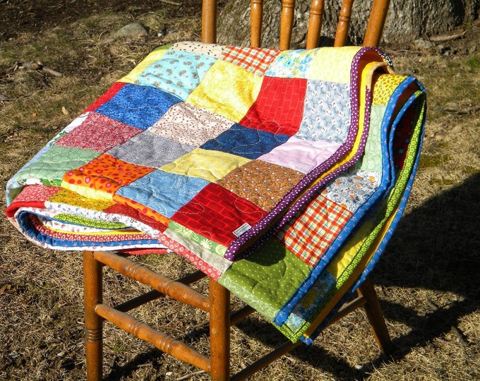 Americana Patchwork Quilted Blanket NCU0TH574 main image 1