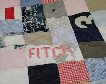 Personalized Classic Americana quilt--make it your own--54X81--your own clothing added in