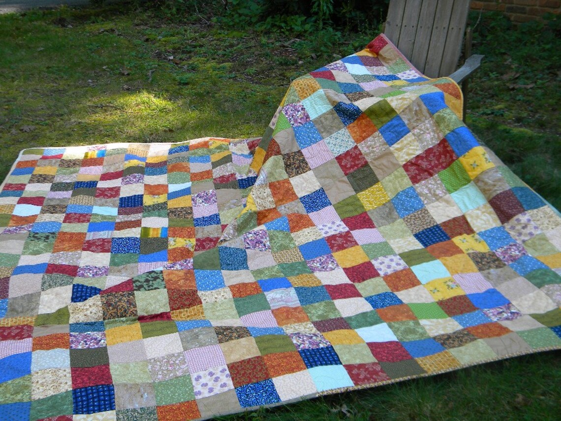 Quiltpatchwork Quilt California King Size 118X103 Classic Etsy