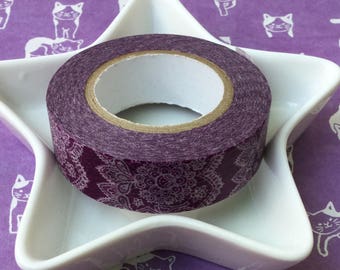 Purple Lace Washi Tape 15mm x 15m