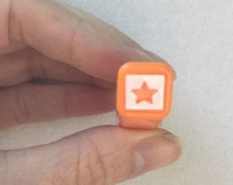 Star Stamp - Planner Stamp - Tiny Schedule Stamp - Self Inking Stamp - Kodomo no Kao - 10mm square