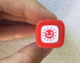 Sun Stamp - Weather Stamp - Erasable Stamp - Pilot Frixion Stamp - Tiny Schedule Stamp - Self Inking Stamp - 14mm square