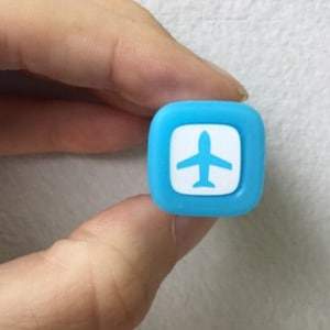 Flugzeug Stempel - Reise Stempel - radierbarer Stempel - Pilot Frixion Stempel - winziger Flugplan Stempel - selbstfärbender Stempel - 14 mm quadratisch